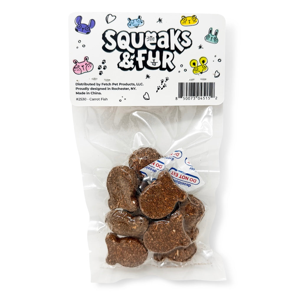 Carrot Fish 10pk - Squeaks & Fur