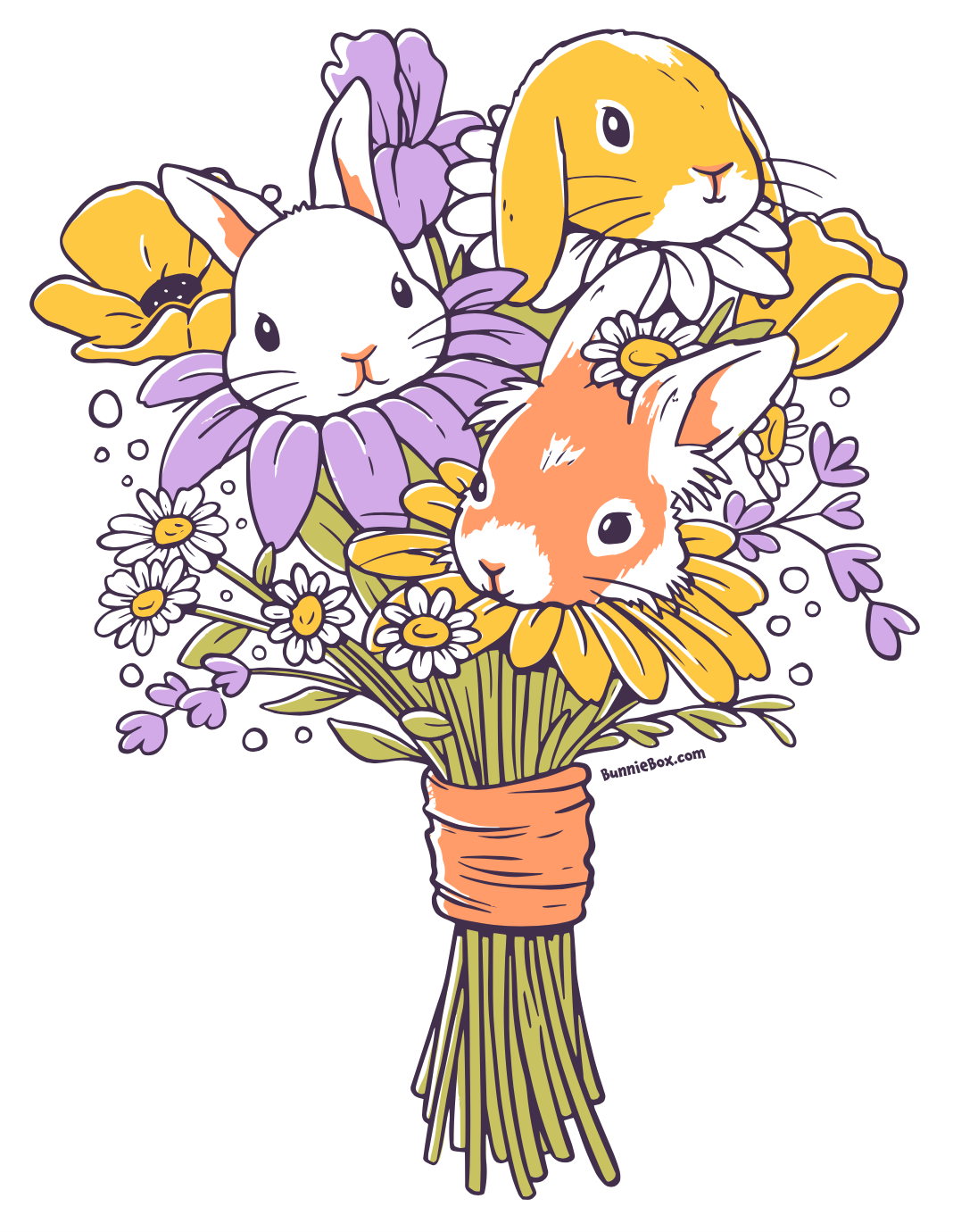 Bunny Flower Sticker