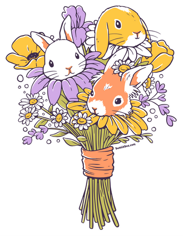 Bunny Flower Sticker