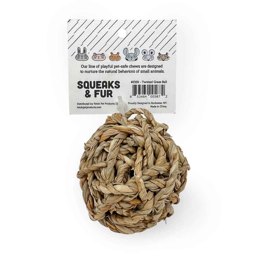 Twisted Grass Ball - Squeaks & Fur