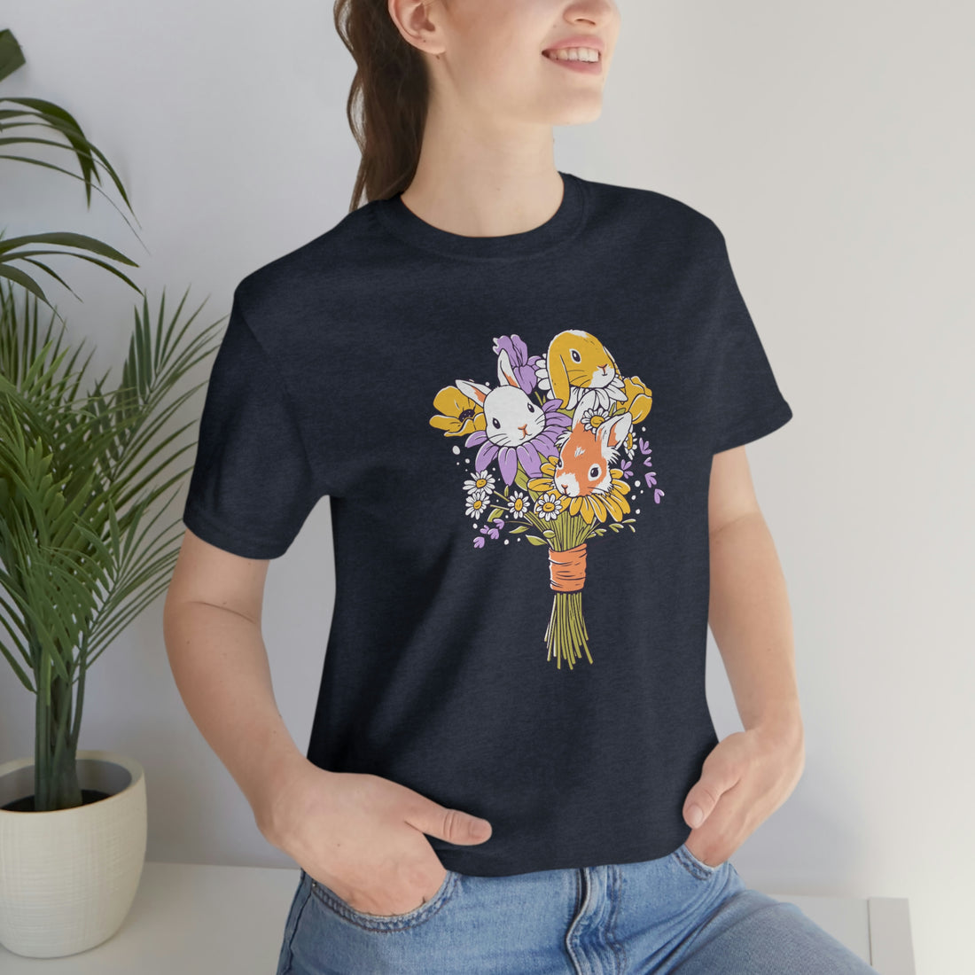 T-Shirt ADULT - Bunny Flowers